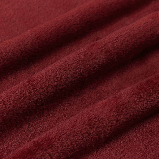 vidaXL Fleece Blanket Double 220x240cm Verdean Red