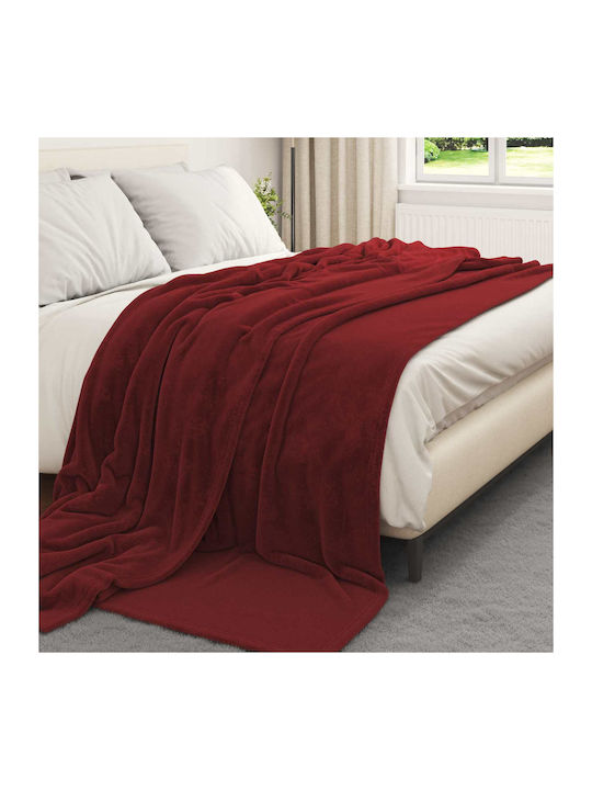 vidaXL Одеяло Флийс Кинг сайз 220x240см. Mint, Red
