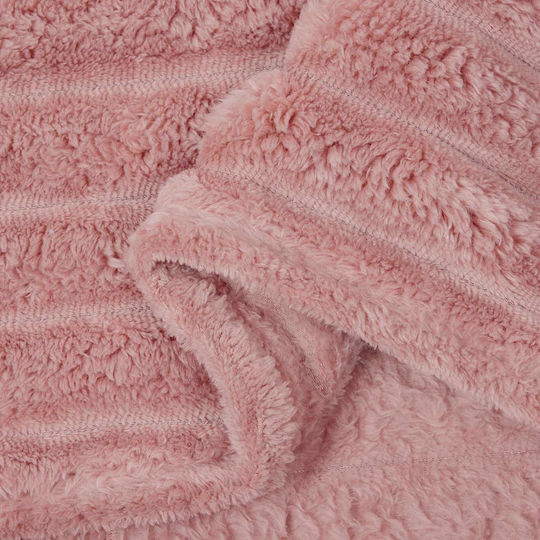 vidaXL Κουβέρτα Fleece Υπέρδιπλη 240x220εκ. Ροζ
