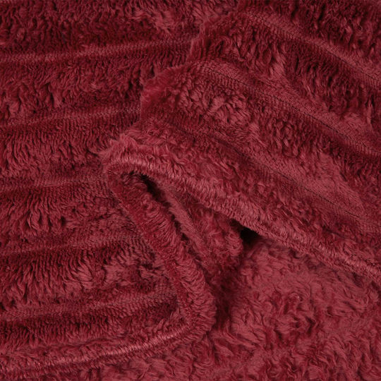 vidaXL Κουβέρτα Fleece Διπλή 200x150εκ. Βεραμάν, Κόκκινο