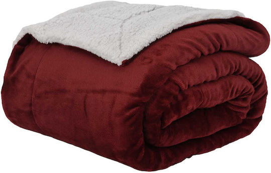vidaXL Fleece-Decke Übergröße 240x270cm Türkis, Rot