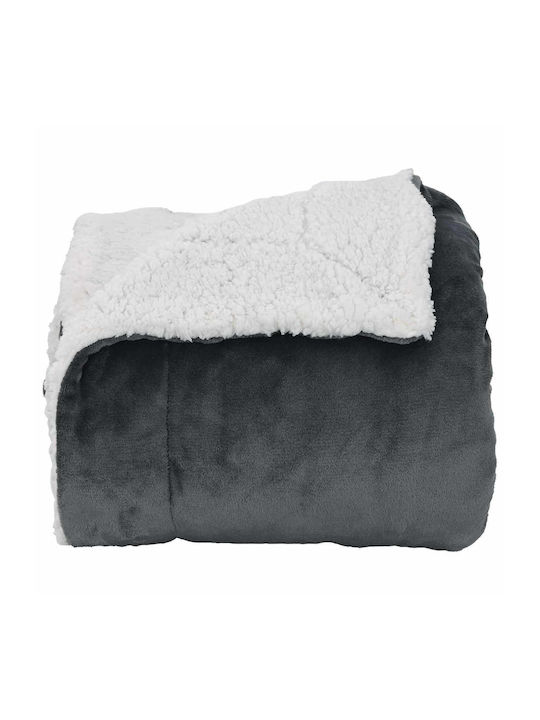 vidaXL vidaXL Fleece Decke Couch 130x150cm Dunkles Grau