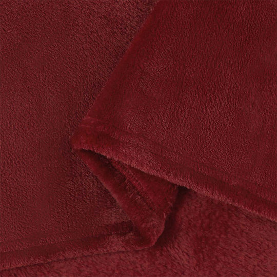 vidaXL Fleece Blanket Single 150x200cm Veraman Red