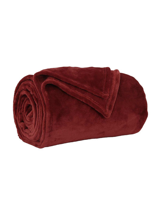 vidaXL Fleece Decke Einzeln 150x200cm Türkis Rot