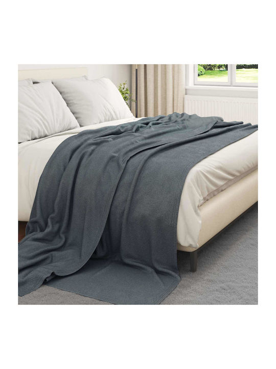 vidaXL Одеяло Полар King Size 270x240см Тъмносив