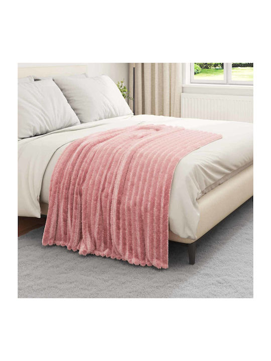 vidaXL Fleece Decke Einzeln 150x130cm Rosa