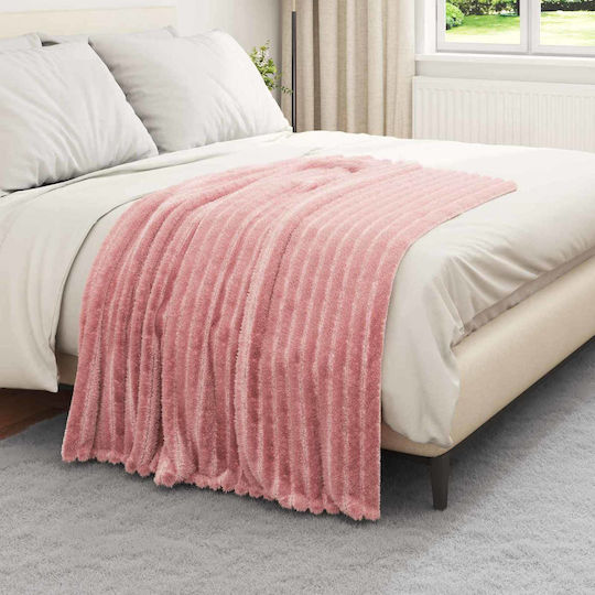 vidaXL Fleece Decke Einzeln 150x130cm Rosa
