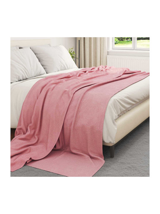 vidaXL Decken & Couchdecken Sesselüberwurf Fleece 240x220cm Rosa
