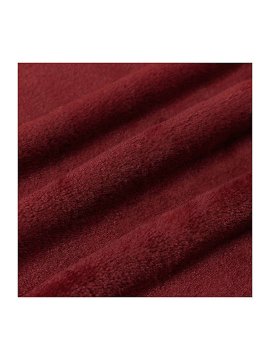vidaXL Ριχτάρι Διθέσιου Καναπέ Fleece 220x240εκ. Βεραμάν Κόκκινο