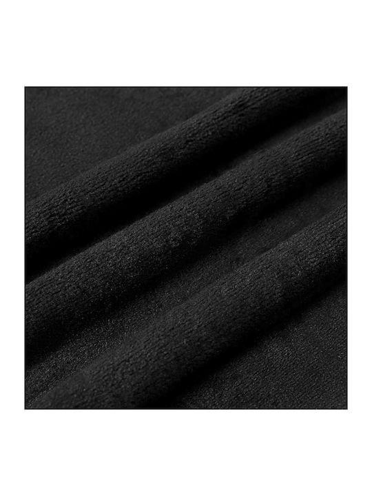 vidaXL Ριχτάρι Διθέσιου Καναπέ Fleece 220x240εκ. Μαύρο