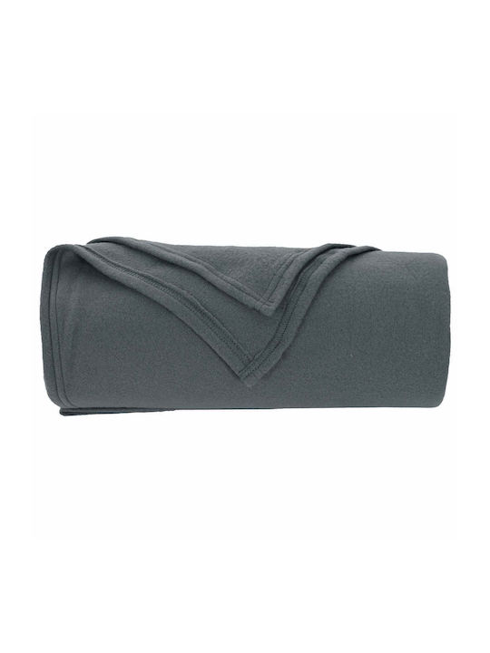 vidaXL Ριχτάρι Πολυθρόνας Fleece 200x150εκ. Σκούρο Γκρι