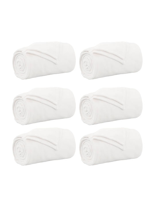 vidaXL Ριχτάρι Πολυθρόνας Fleece 150x200εκ. Λευκό