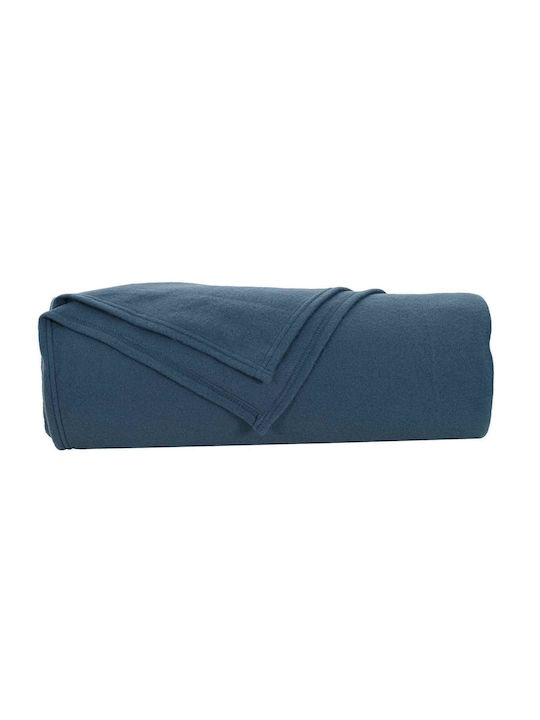 vidaXL Decken & Couchdecken Dreisitzer-Sofa Wurf Fleece 350x270cm Dunkelblau