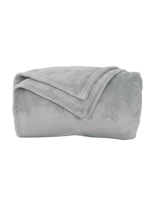 vidaXL Ριχτάρι Τριθέσιου Καναπέ Fleece 240x270εκ. Γκρι