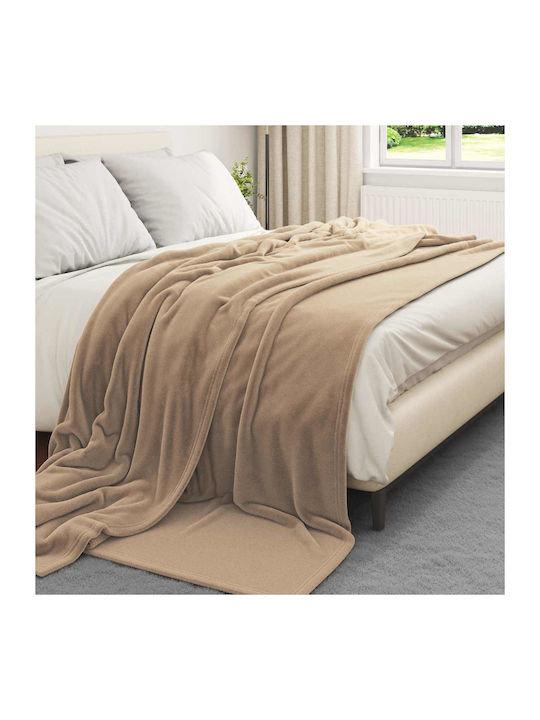 vidaXL Ριχτάρι Διθέσιου Καναπέ Fleece 220x240εκ. Καμηλοπάρδαλη 42016795