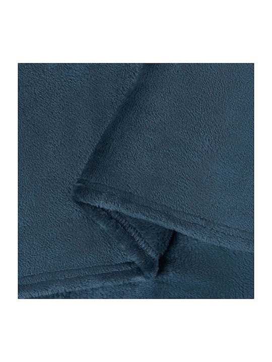 vidaXL Фотьойл Throw Полар 130x150см Тъмносин