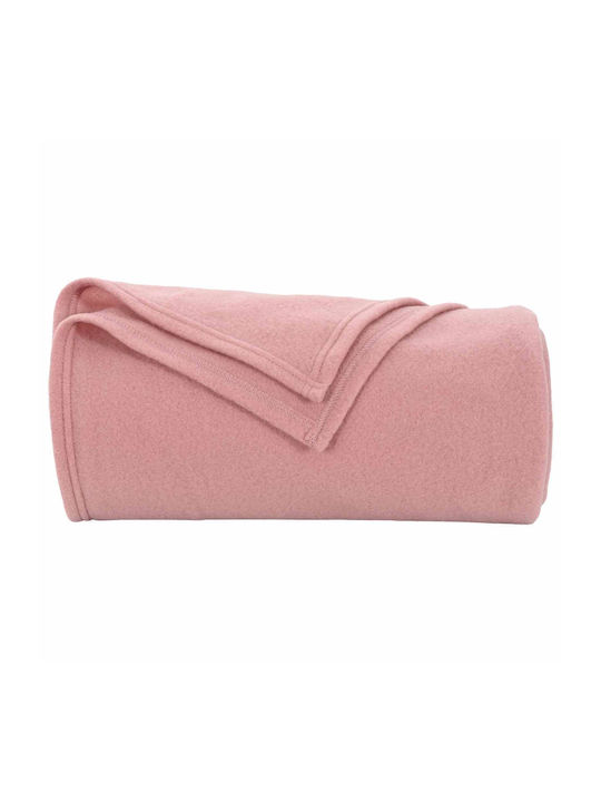vidaXL Decken & Couchdecken Sesselüberwurf Fleece 200x150cm Rosa