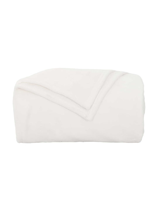vidaXL Ριχτάρι Πολυθρόνας Fleece 130x150εκ. Λευκό