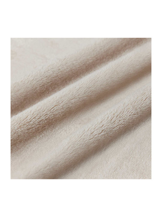 vidaXL Ριχτάρι Διθέσιου Καναπέ Fleece 220x240εκ. Μπεζ 42016791