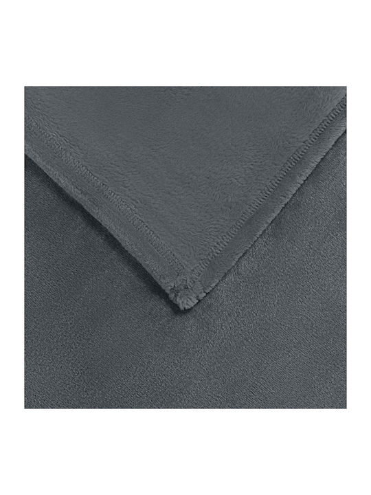 vidaXL Ριχτάρι Τριθέσιου Καναπέ Fleece 240x270εκ. Σκούρο Γκρι