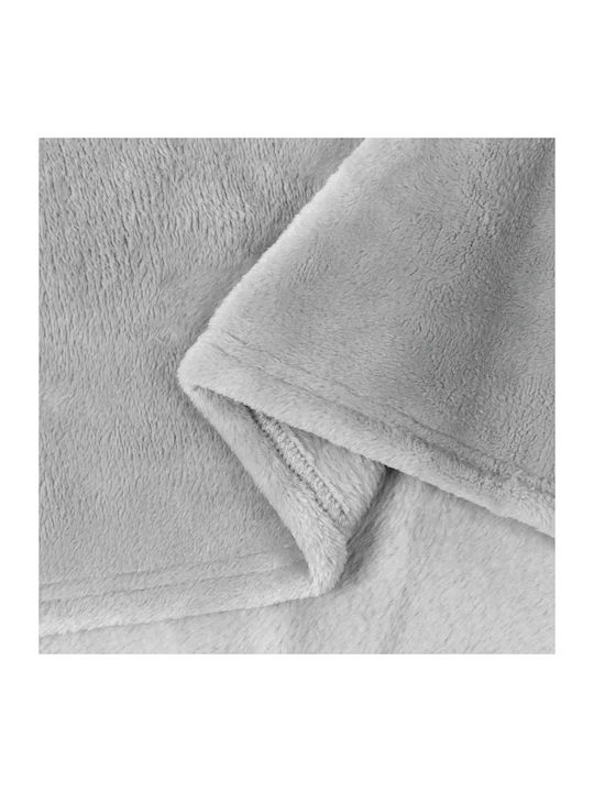 vidaXL Ριχτάρι Διθέσιου Καναπέ Fleece 220x240εκ. Γκρι