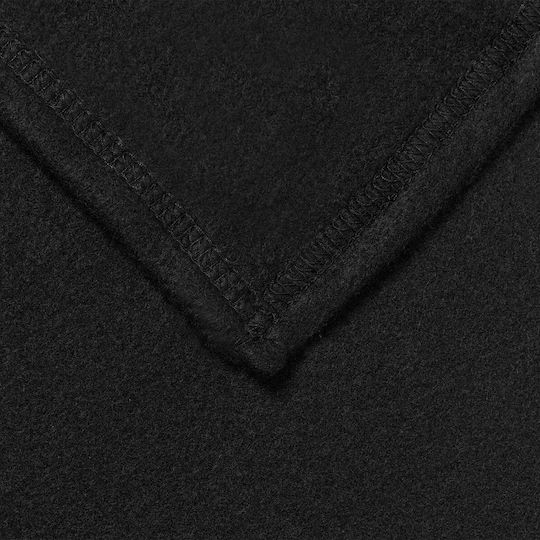 vidaXL Ριχτάρι Πολυθρόνας Fleece 200x150εκ. Μαύρο