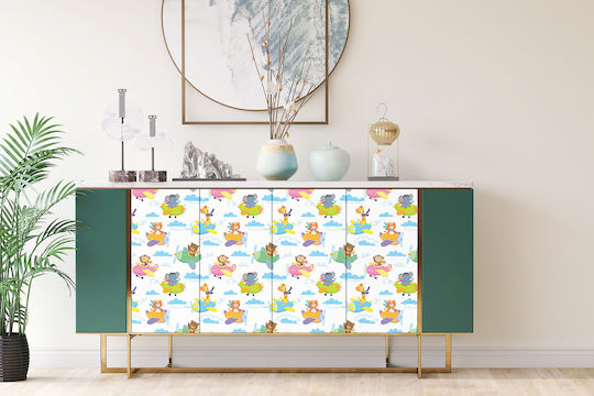 Decorative Matte Sticker Home Furniture Animals Airplanes 100x50 Cm