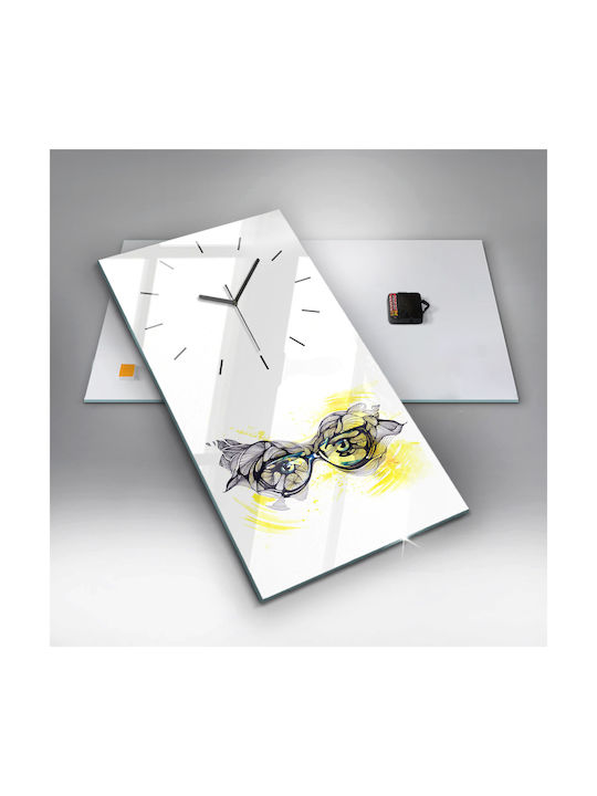 Tulup Silent Ceas de Perete Galben 30x60cm