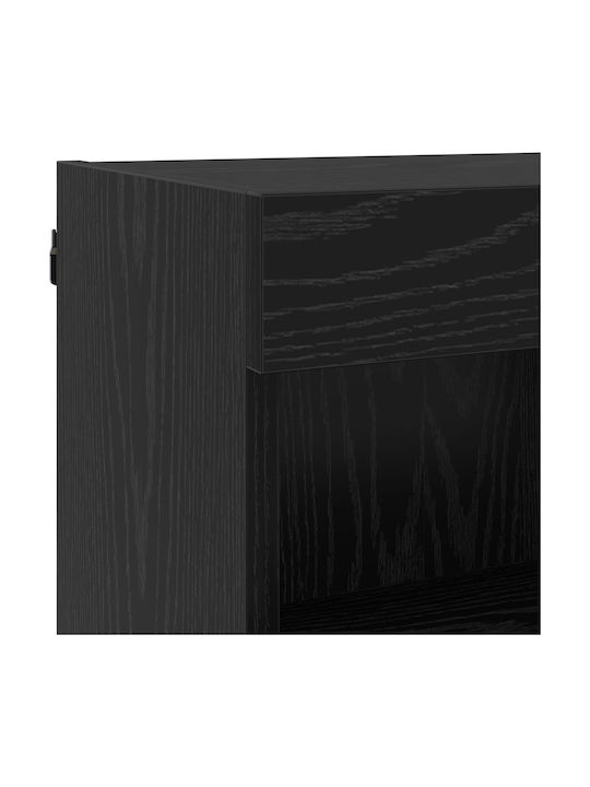 Wohnzimmer TV-Einheit Black Beech mit Beleuchtung L40.5xB30xH102cm