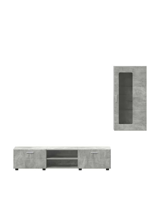 Living Room TV Unit Gray M150xW39xH30cm