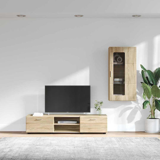 Wohnzimmer TV-Einheit Eiche Sonoma M150xB39xH30cm