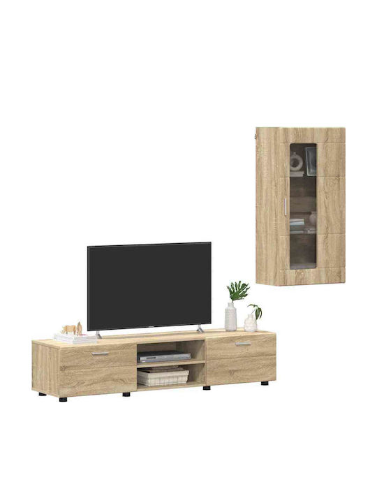 Wohnzimmer TV-Einheit Eiche Sonoma M150xB39xH30cm