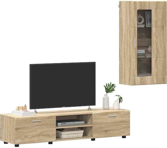 Wohnzimmer TV-Einheit Eiche Sonoma M150xB39xH30cm