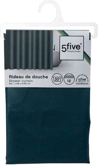 5Five Shower Curtain Fabric 180x200cm Turquoise