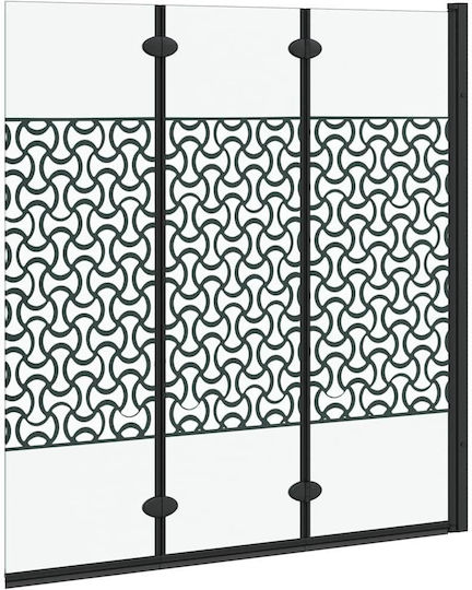 vidaXL Cabin for Shower with Foldable Door 70x130cm Clear Glass Black