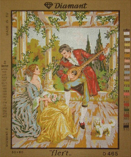 Diamant Printed Stamped Canvas Embroidery D465 Flirt 50x60cm
