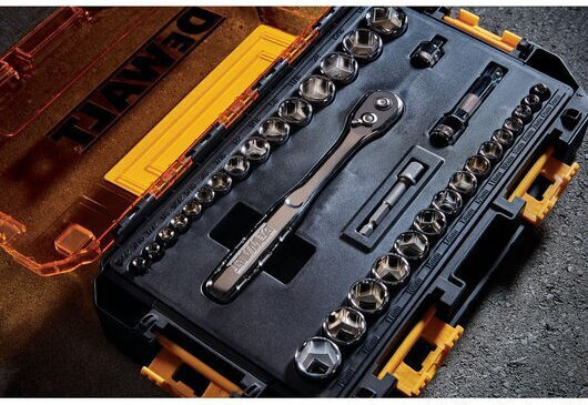 DEWALT Set de chei tubulare și clichet 34buc
