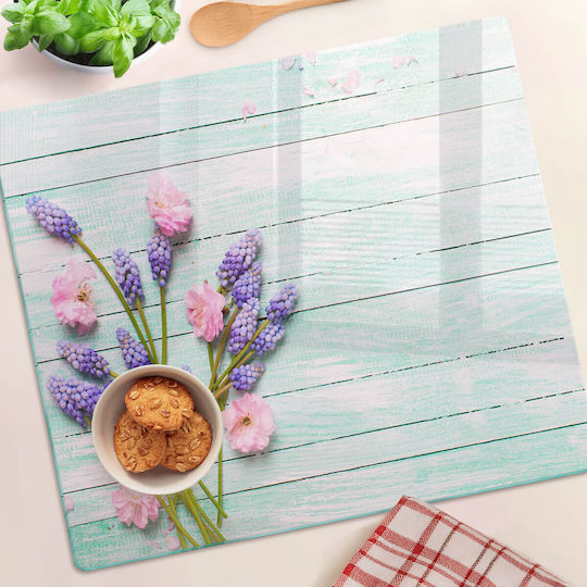 Glass Multipurpose Kitchen Surface Lavender Cutting Boards 60x52 Cm