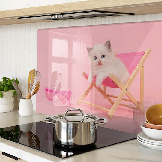 Multipurpose Glass Kitchen Board Tempered Glass Chair Cat 80x52 Cm