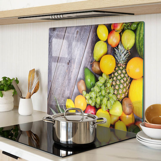 Schneidebrett Schutzplatte Für Küchenarbeitsplatte Aus Gehärtetem Glas Mit Obst Oben Auf Holz 60x52 Cm Schneidebrett Schutzplatte Für Küchenarbeitsplatte Aus Gehärtetem Glas Mit Obst Oben Auf Holz 60x52 Cm