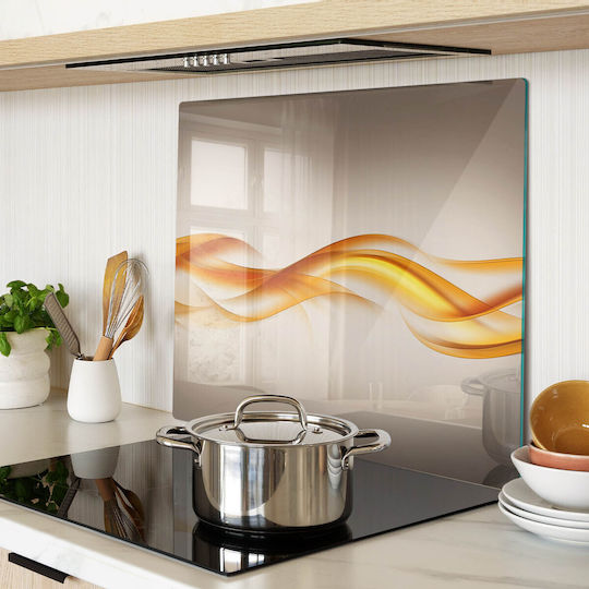 Glass Kitchen Board Counter Protection Wave Removal 60x52 Cm