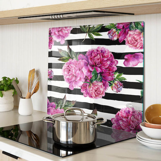 Dekorative Glas-Schneidefläche Küche Hochwertig Rosa Ostereier 60x52 cm