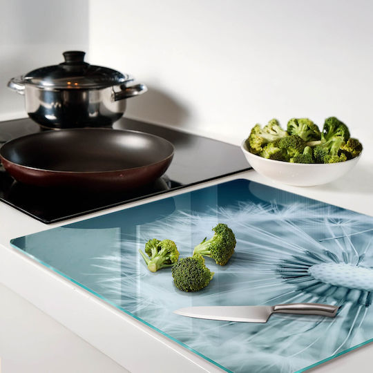Glass Kitchen Board Protection Decoration Taraxacum 60x52 Cm
