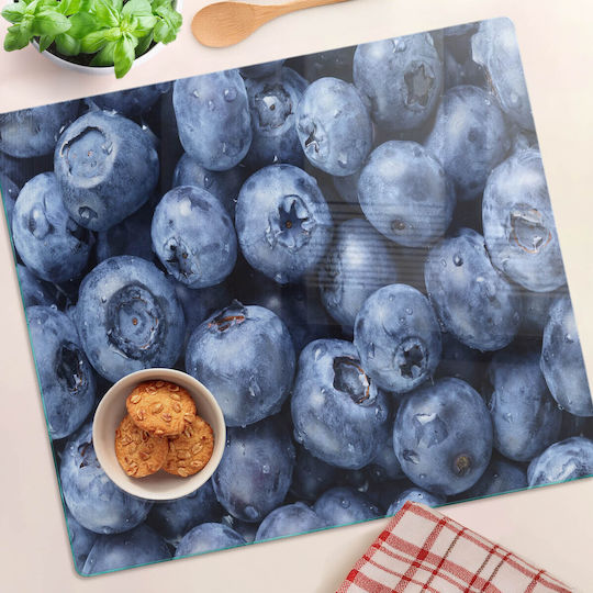 Glas Schneidebrett Küchen Modernes Design Gebrühtes Glas Blaubeeren 60x52 cm