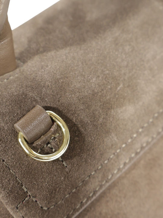 Leather Women's Bag Tote Handbag Taupe