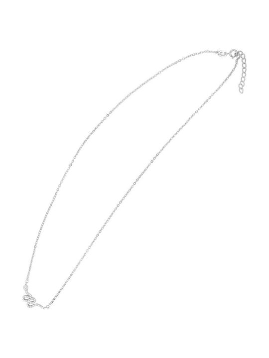 Akzent Necklace from Silver with Zircon