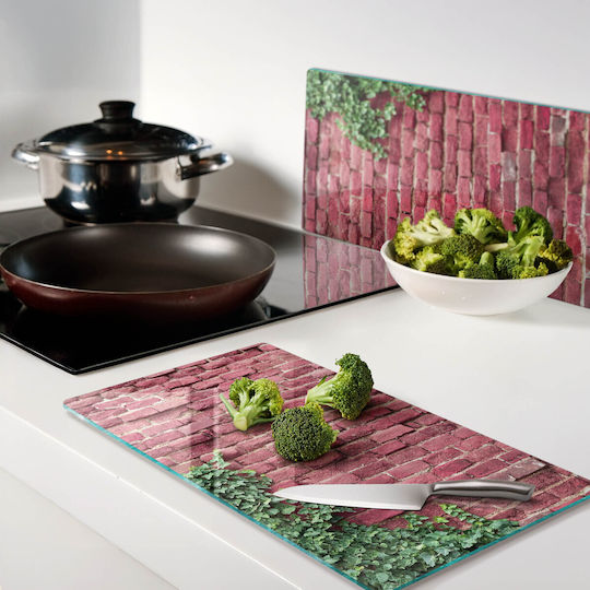 Tăviță De Tăiat Din Sticlă Protecție Blat Perete Cărămidă 2x30x52 Cm