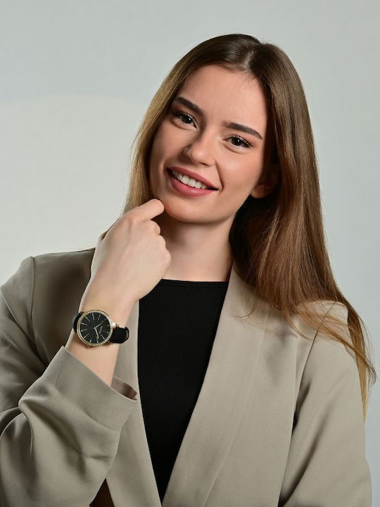 Raptor Ρολόι Μπαταρίας με Δερμάτινο Λουράκι Raptor Ρολόι Μπαταρίας με Δερμάτινο Λουράκι