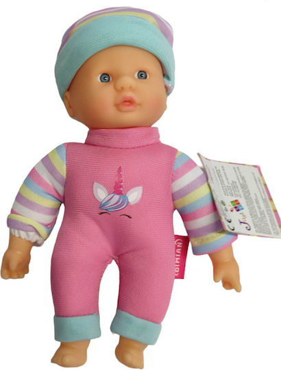 Just Toys Bambolina Baby Doll Amore Pink for 2+ Years 20 cm