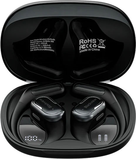 BlackView AirBuds 300 Bluetooth Handsfree Ακουστικά με Αντοχή στον Ιδρώτα και Θήκη Φόρτισης Μαύρα